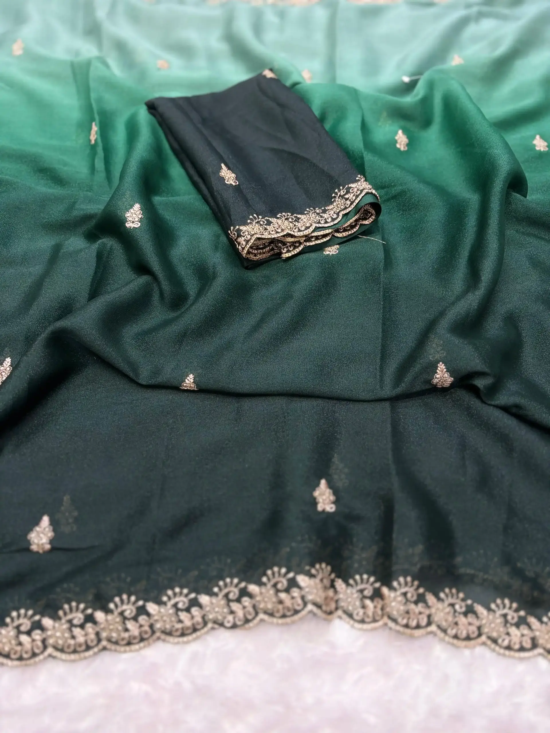 Paris Arhaam Georgette Embriodery Bollywood Saree Collection - Image 6