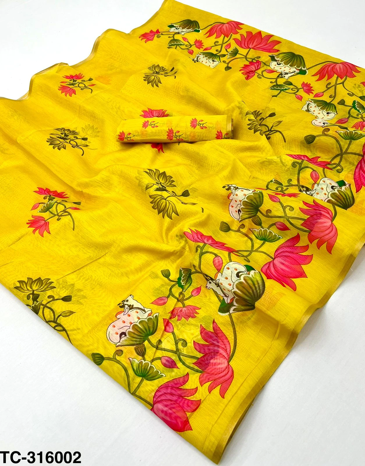 Rajyog Tusser Chanderi Vol 1 Printed Saree Collection - Image 3