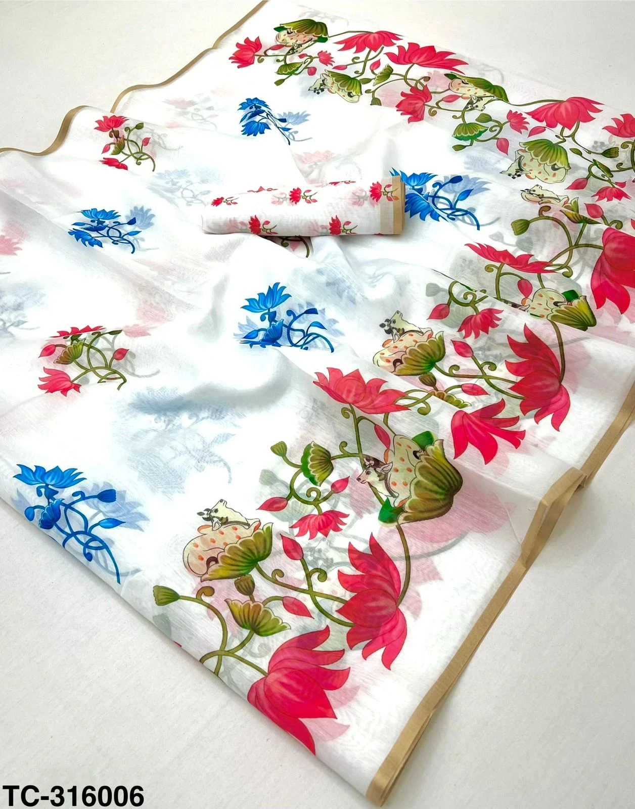 Rajyog Tusser Chanderi Vol 1 Printed Saree Collection - Image 4