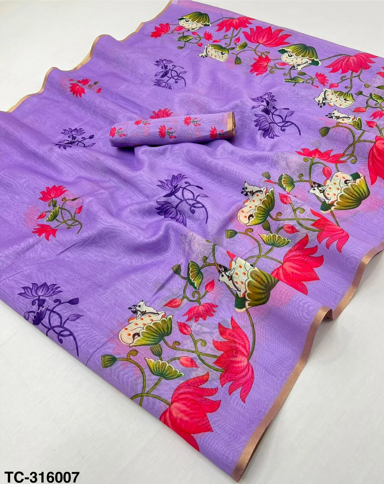 Rajyog Tusser Chanderi Vol 1 Printed Saree Collection - Image 5