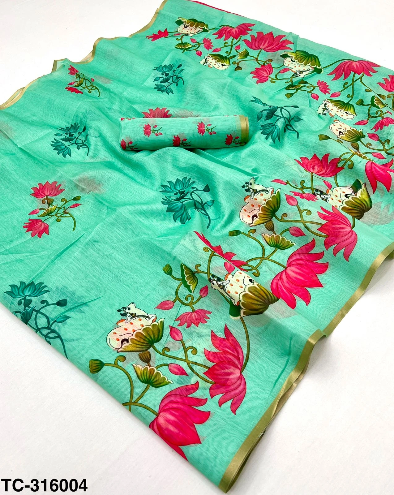 Rajyog Tusser Chanderi Vol 1 Printed Saree Collection - Image 7