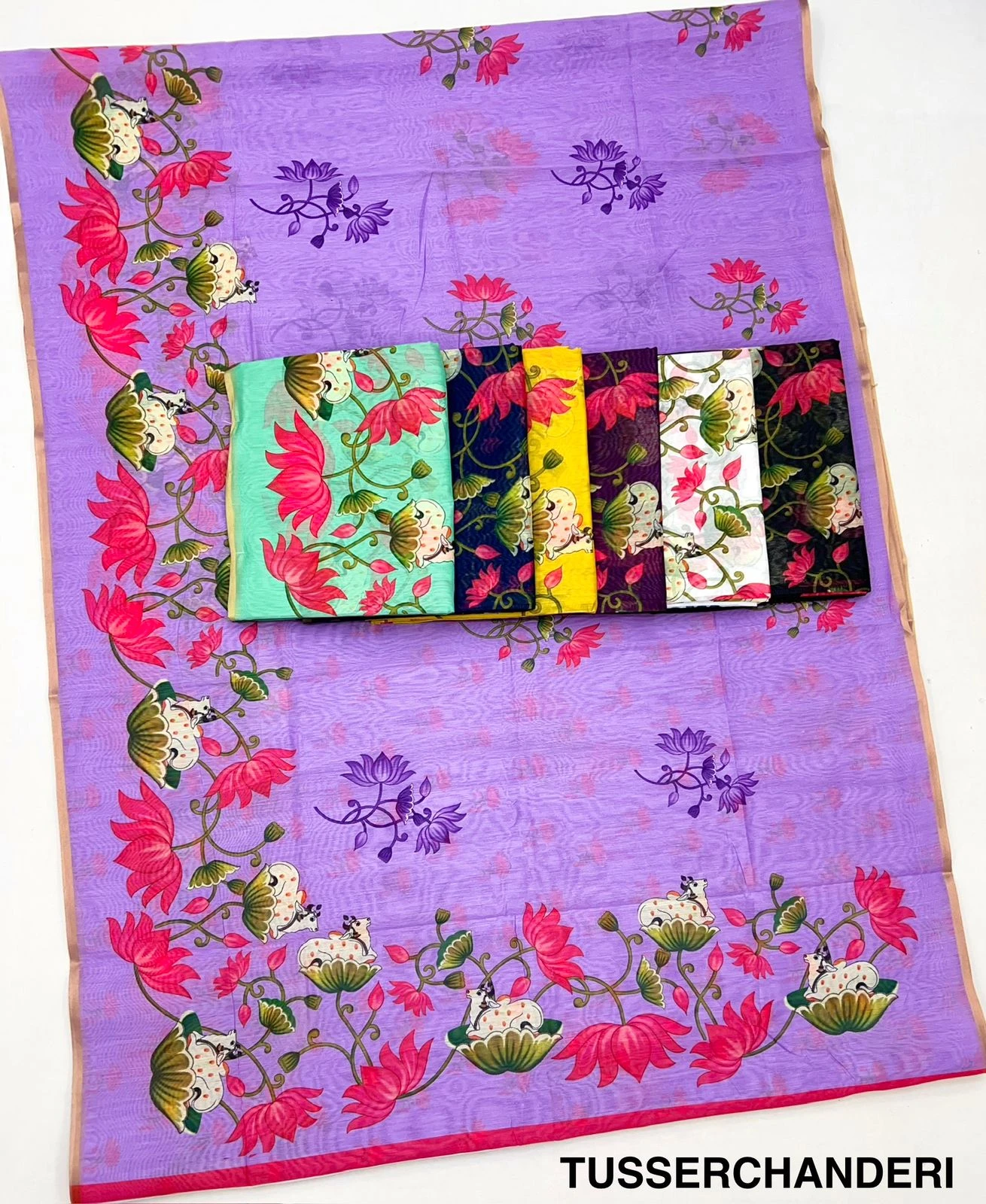 Rajyog Tusser Chanderi Vol 1 Printed Saree Collection - Image 9