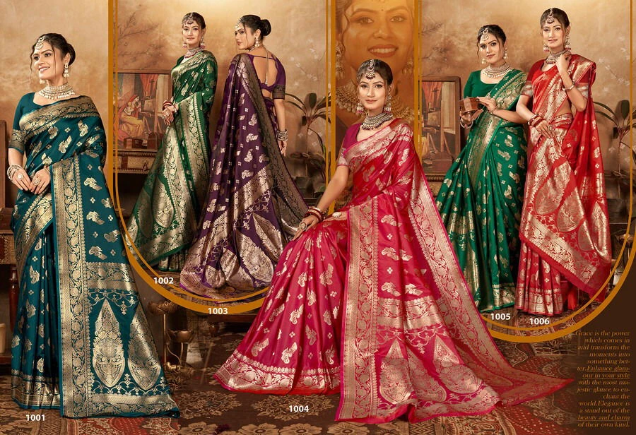 Saroj Arundhati Silk Vol 1 Zari Weaving Silk Saree Collection - Image 8