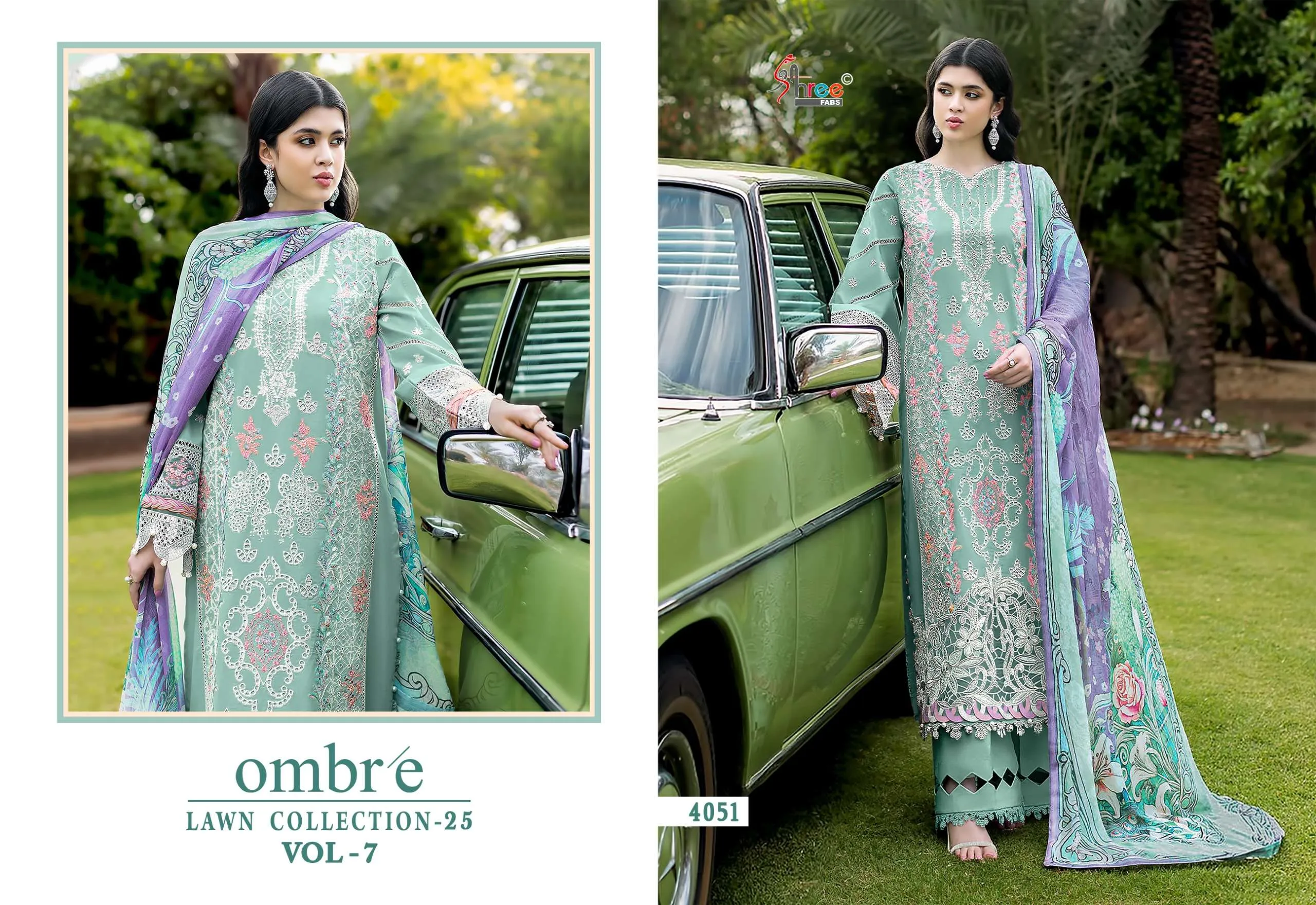Shree Fab Ombre Lawn Collection 25 Vol 7 - Image 10