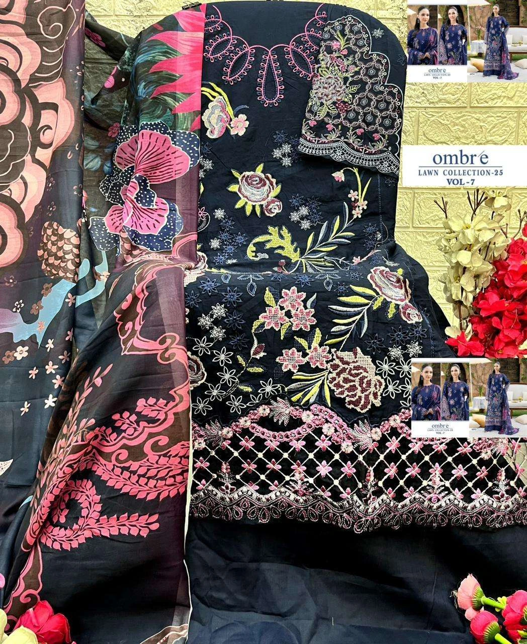 Shree Fab Ombre Lawn Collection 25 Vol 7 - Image 7