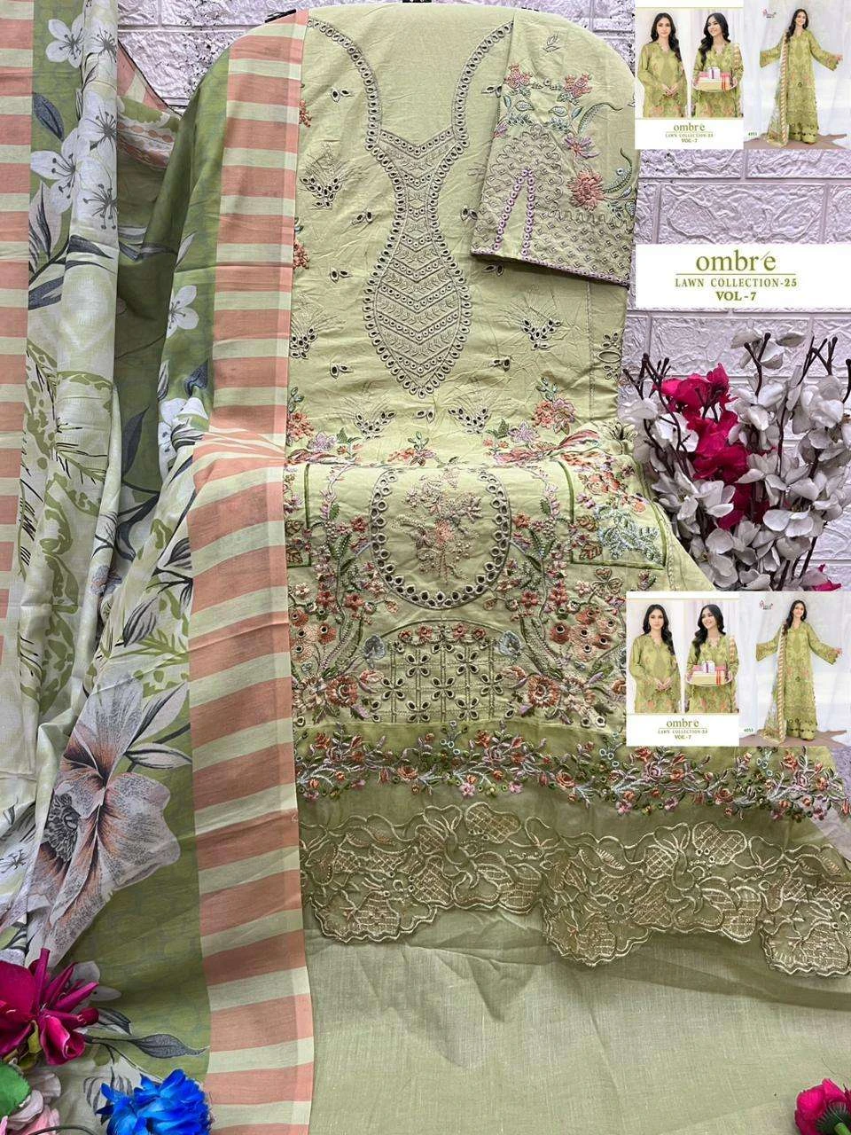 Shree Fab Ombre Lawn Collection 25 Vol 7 - Image 9