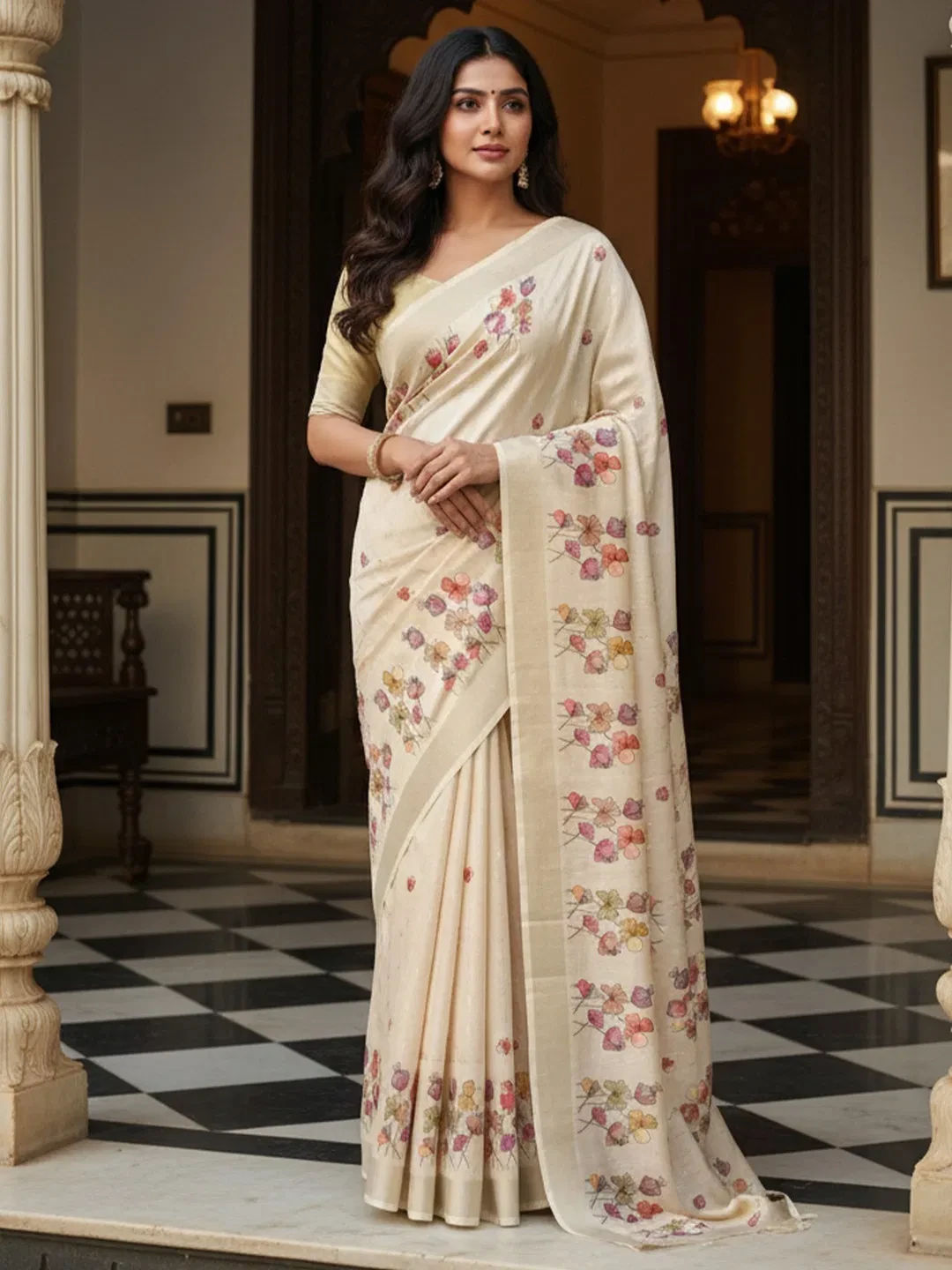Vaishali 1 Cotton Silk Digital Print Designer Saree Collection - Image 4