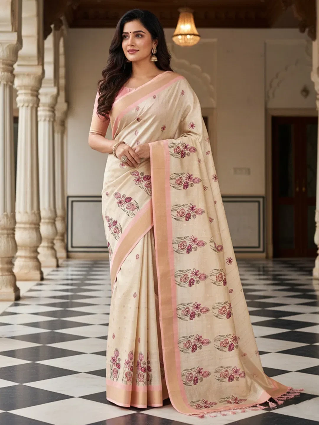 Vaishali 1 Cotton Silk Digital Print Designer Saree Collection - Image 5