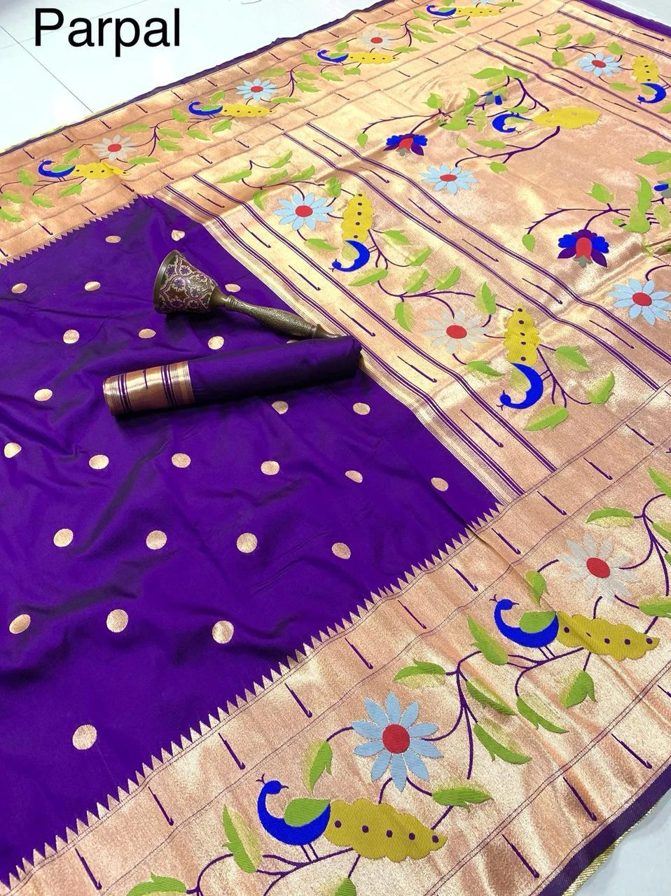 Vt 6089 T Pure Soft Kanchivram Paithani Silk Saree Collection - Image 12
