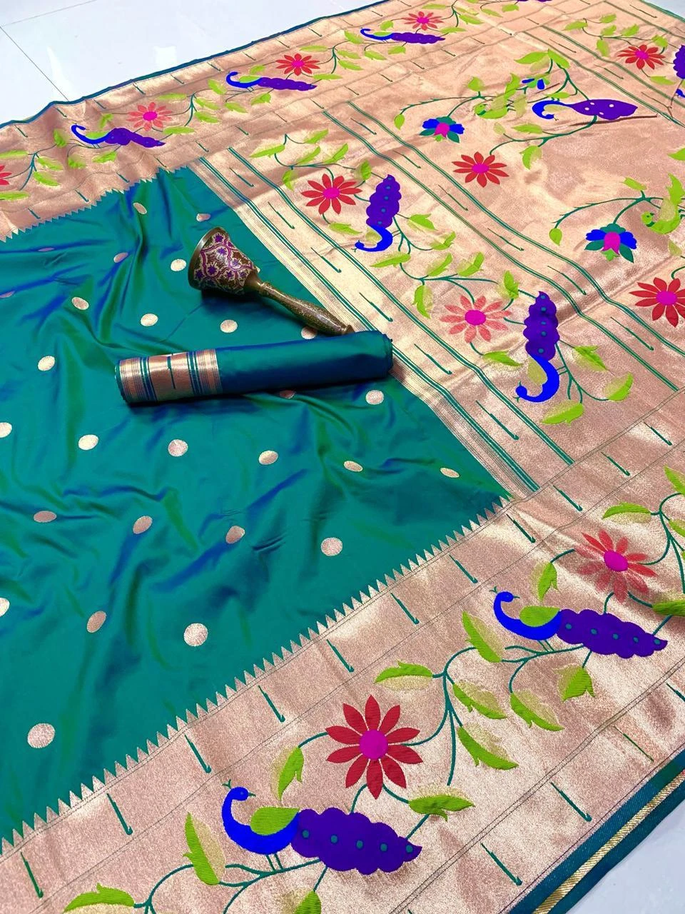 Vt 6089 T Pure Soft Kanchivram Paithani Silk Saree Collection - Image 16