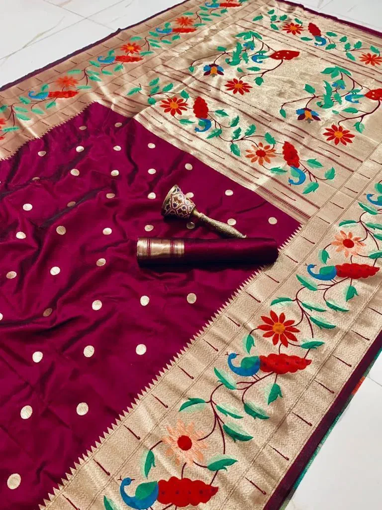 Vt 6089 T Pure Soft Kanchivram Paithani Silk Saree Collection - Image 3