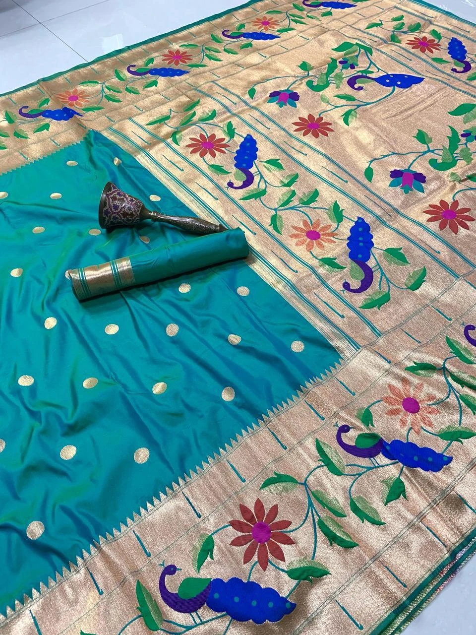 Vt 6089 T Pure Soft Kanchivram Paithani Silk Saree Collection - Image 4