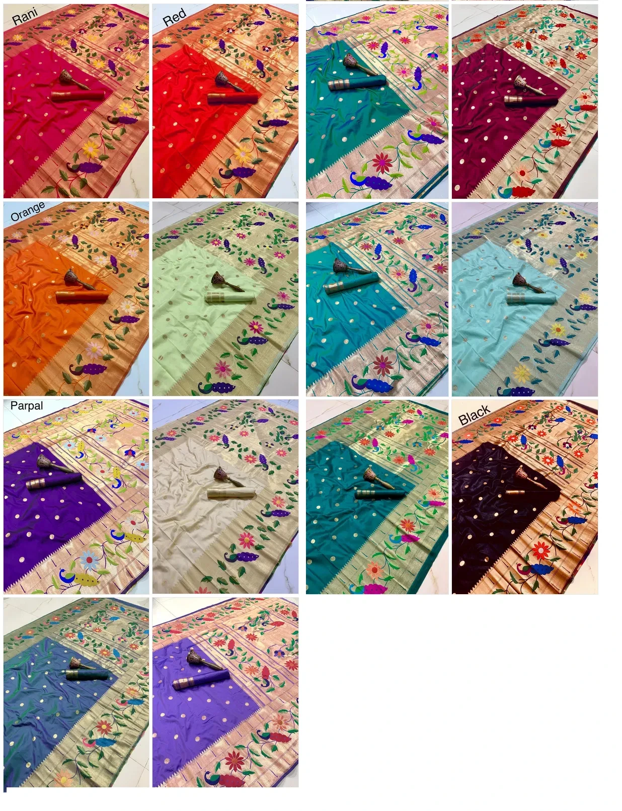 Vt 6089 T Pure Soft Kanchivram Paithani Silk Saree Collection - Image 8