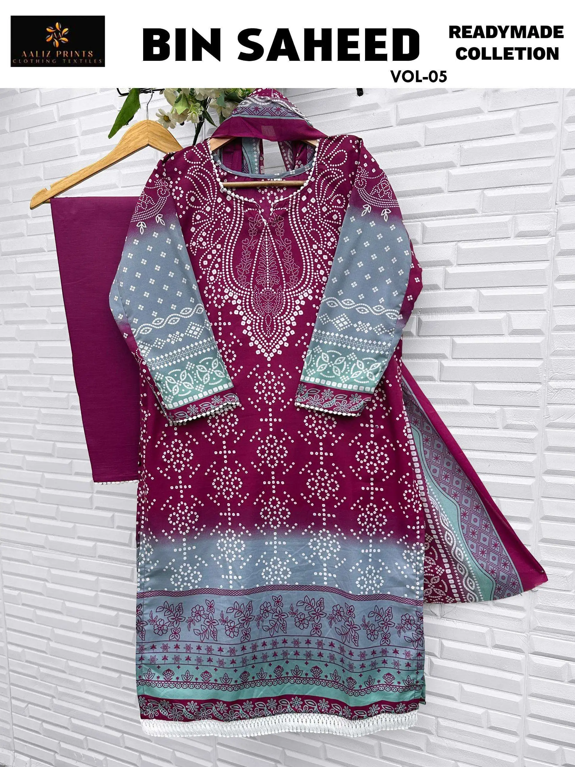 Aaliz Print Bin Saheed Vol 5 Nx Ready Made Collection