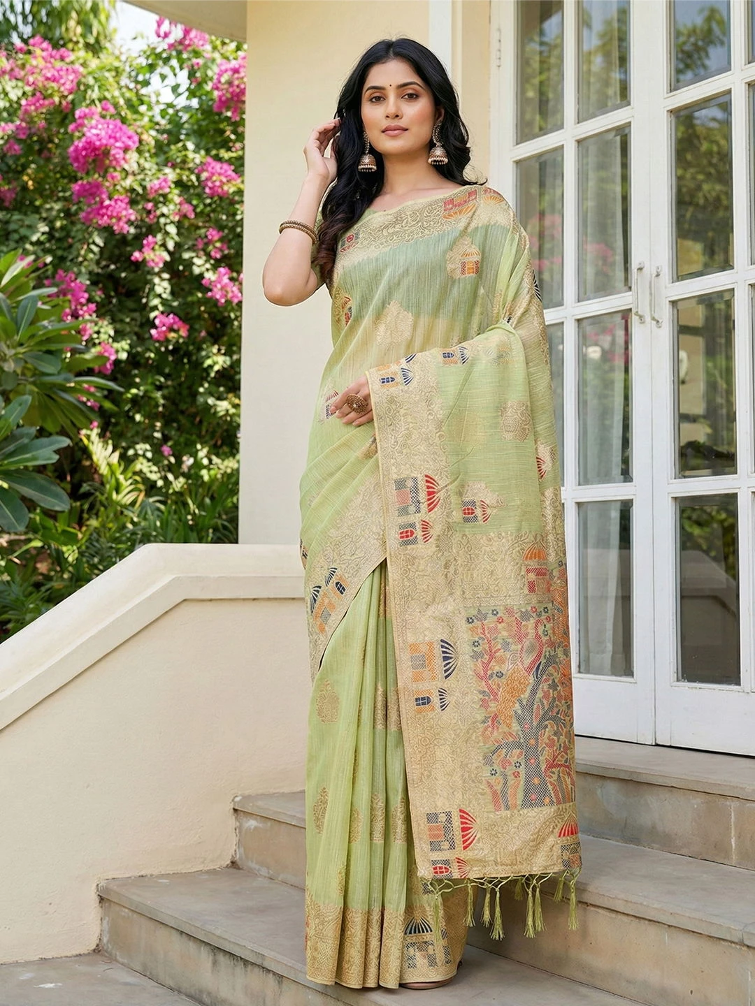 Ast Linen Grace Soft Linen Cotton Festival Wear Saree Collection - Image 5