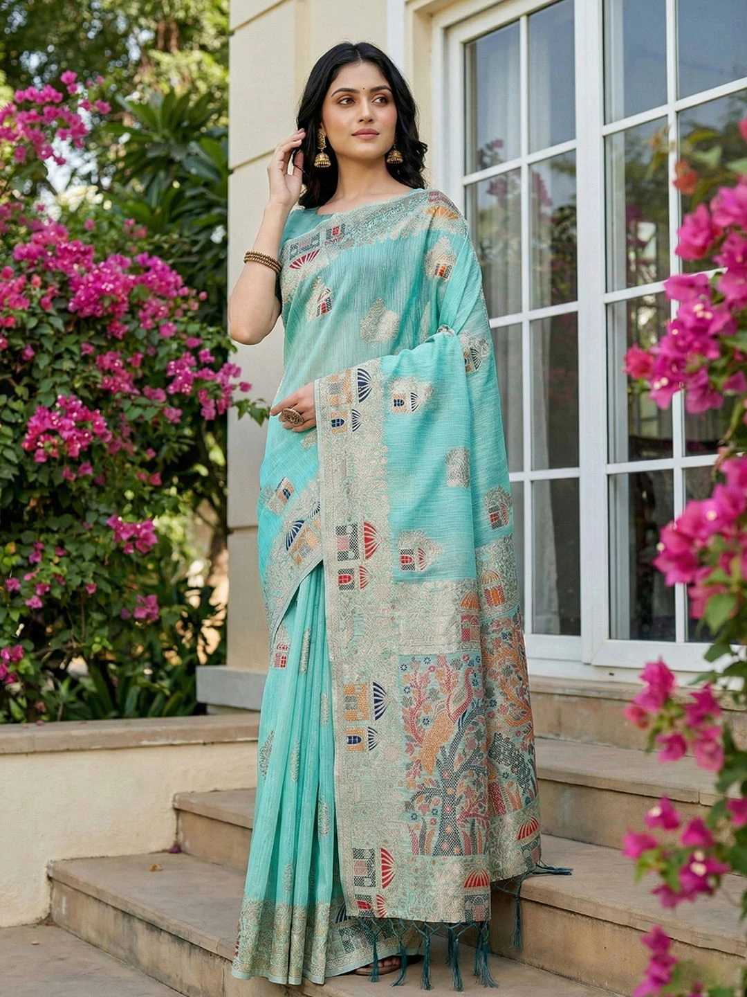 Ast Linen Grace Soft Linen Cotton Festival Wear Saree Collection - Image 6