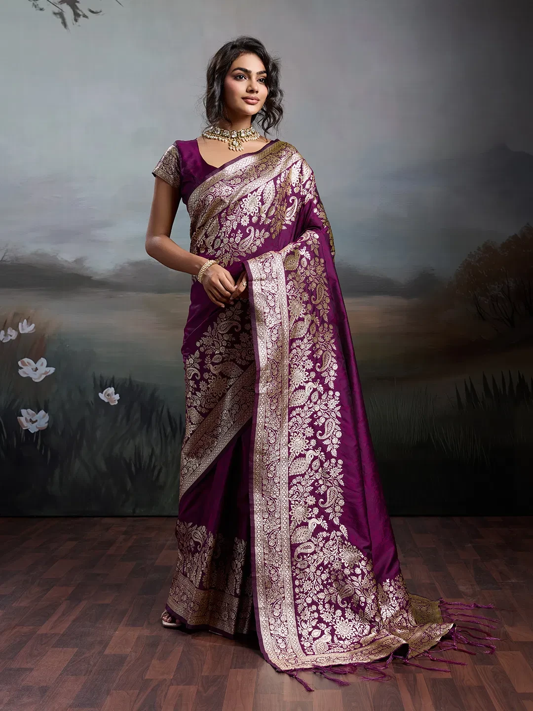Ast Rajwada Silk Soft Silk Blend Festival Saree Collection - Image 3