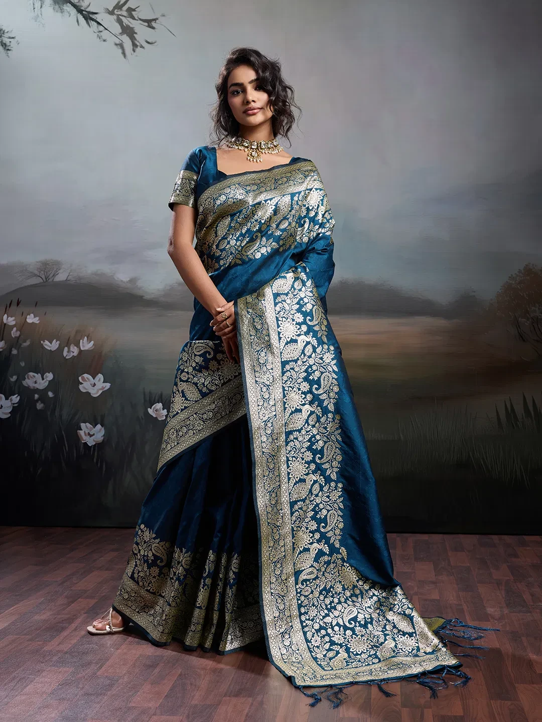 Ast Rajwada Silk Soft Silk Blend Festival Saree Collection - Image 4