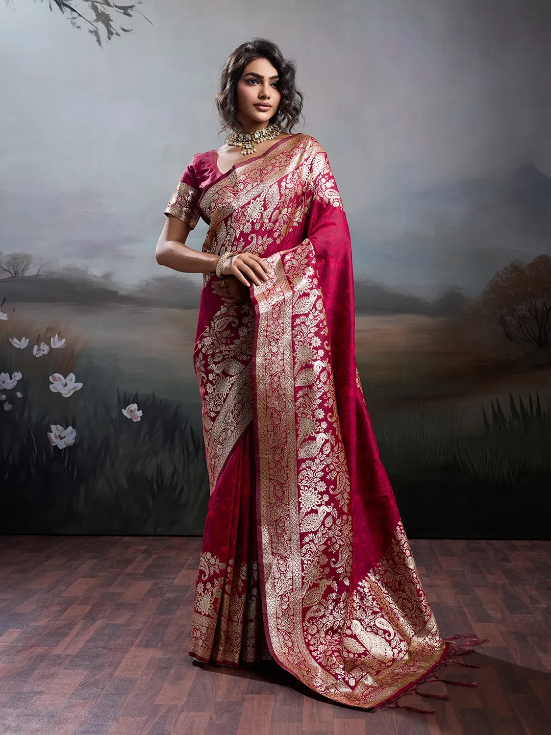 Ast Rajwada Silk Soft Silk Blend Festival Saree Collection - Image 5