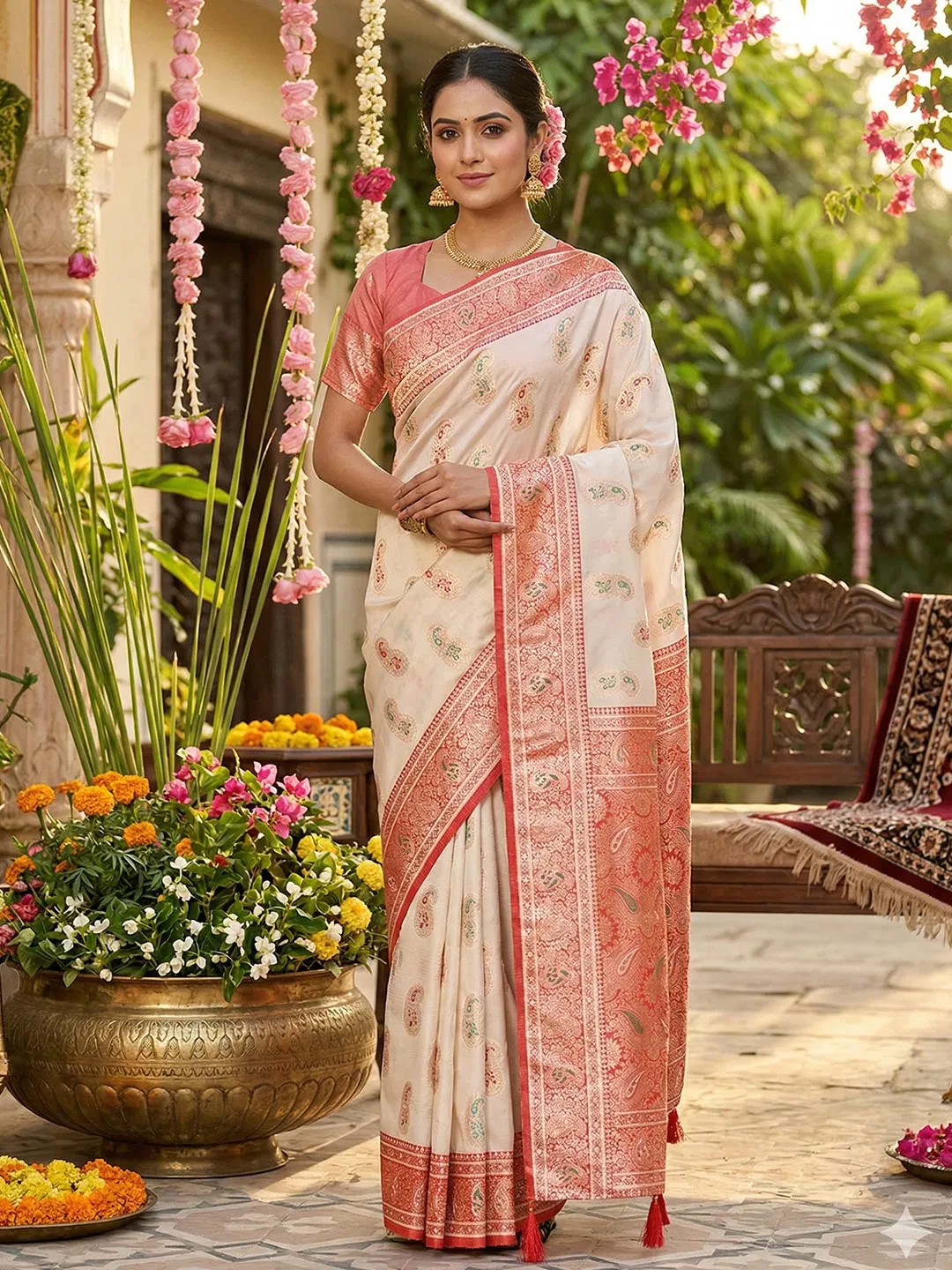 Ast Rashmika Silk Soft Silk Blend Festival Saree Collection - Image 4