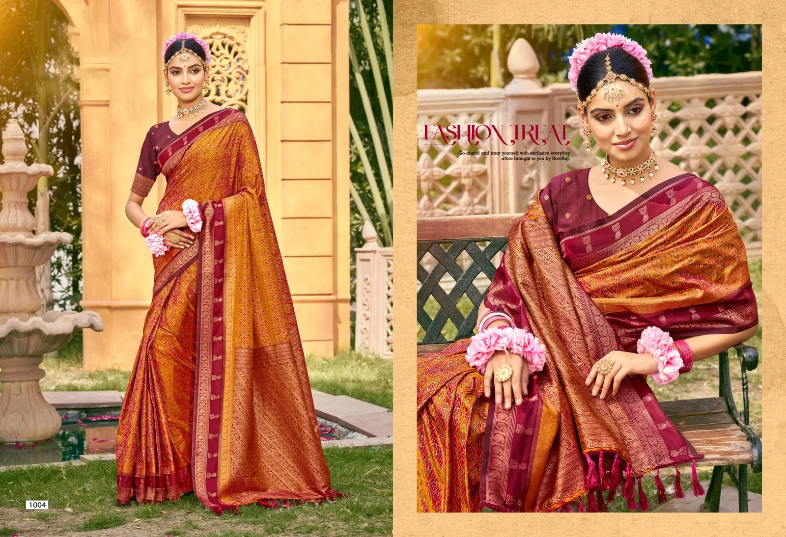 Bunawat Lazrre Silk Sangam Prints Soft Silk Woven Work Traditional Saree Collection - Image 5