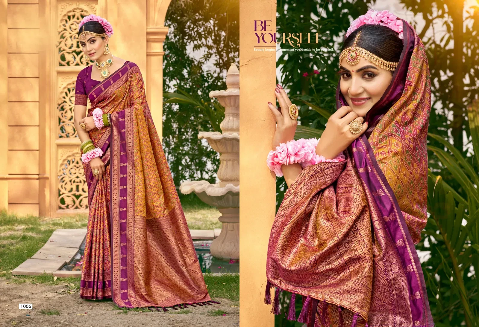 Bunawat Lazrre Silk Sangam Prints Soft Silk Woven Work Traditional Saree Collection - Image 7