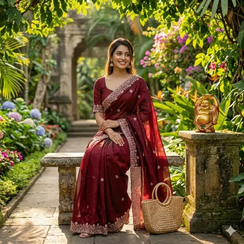 Ds 766 Space Silk Sequence Cutdana Worked Designer Saree Collection - Image 3