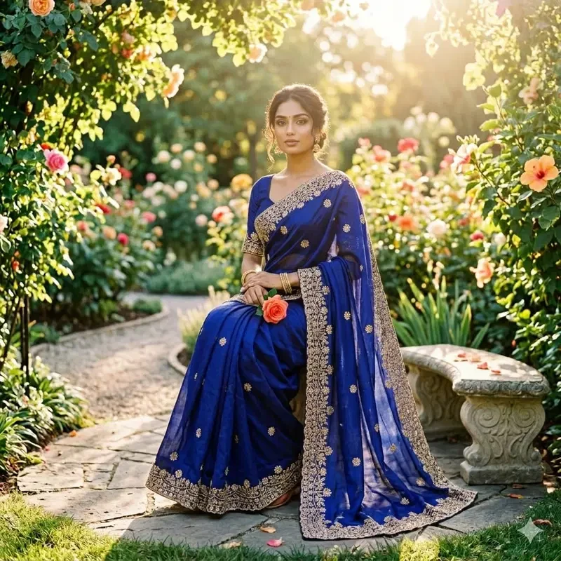 Ds 766 Space Silk Sequence Cutdana Worked Designer Saree Collection - Image 4