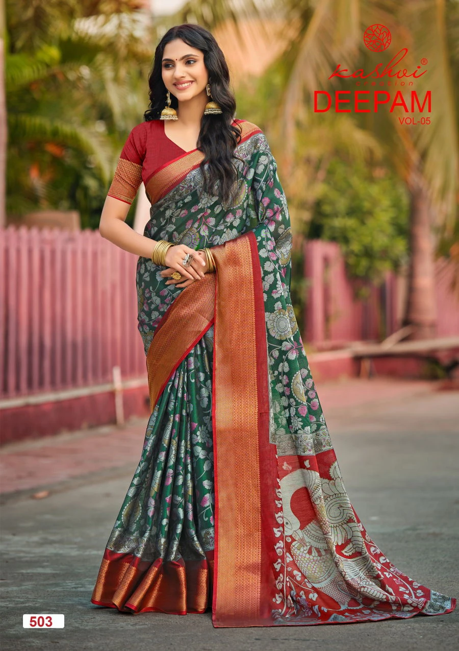 Kashvi Deepam Vol 5 Dola Silk Saree Collection - Image 3