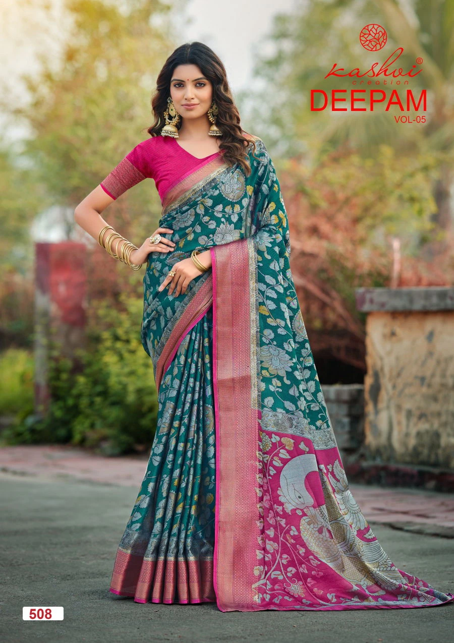 Kashvi Deepam Vol 5 Dola Silk Saree Collection - Image 8