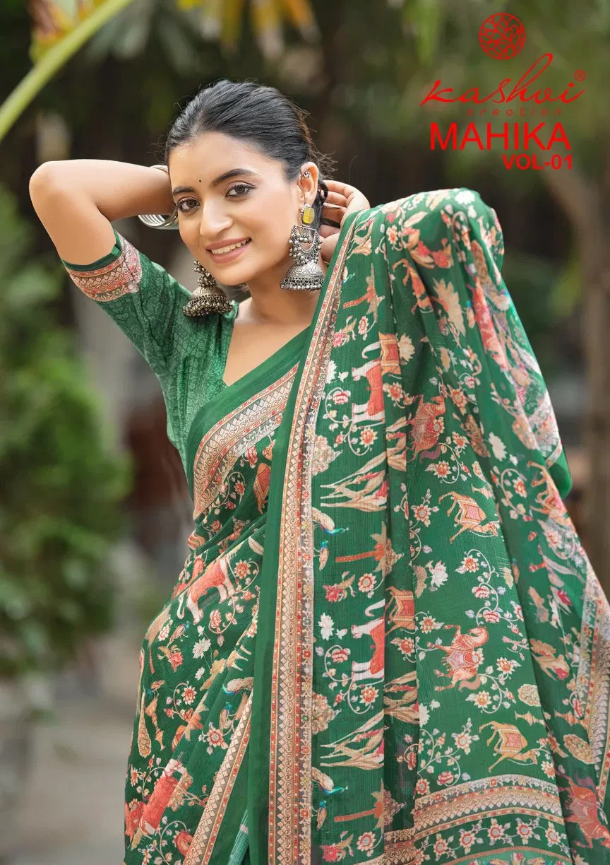 Kashvi Mahika Vol 1 Chiffon Digital Printed Saree Collection