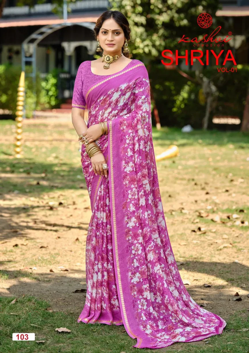 Kashvi Shriya Vol 01 Dull Moss Viscose Saree Collection - Image 2