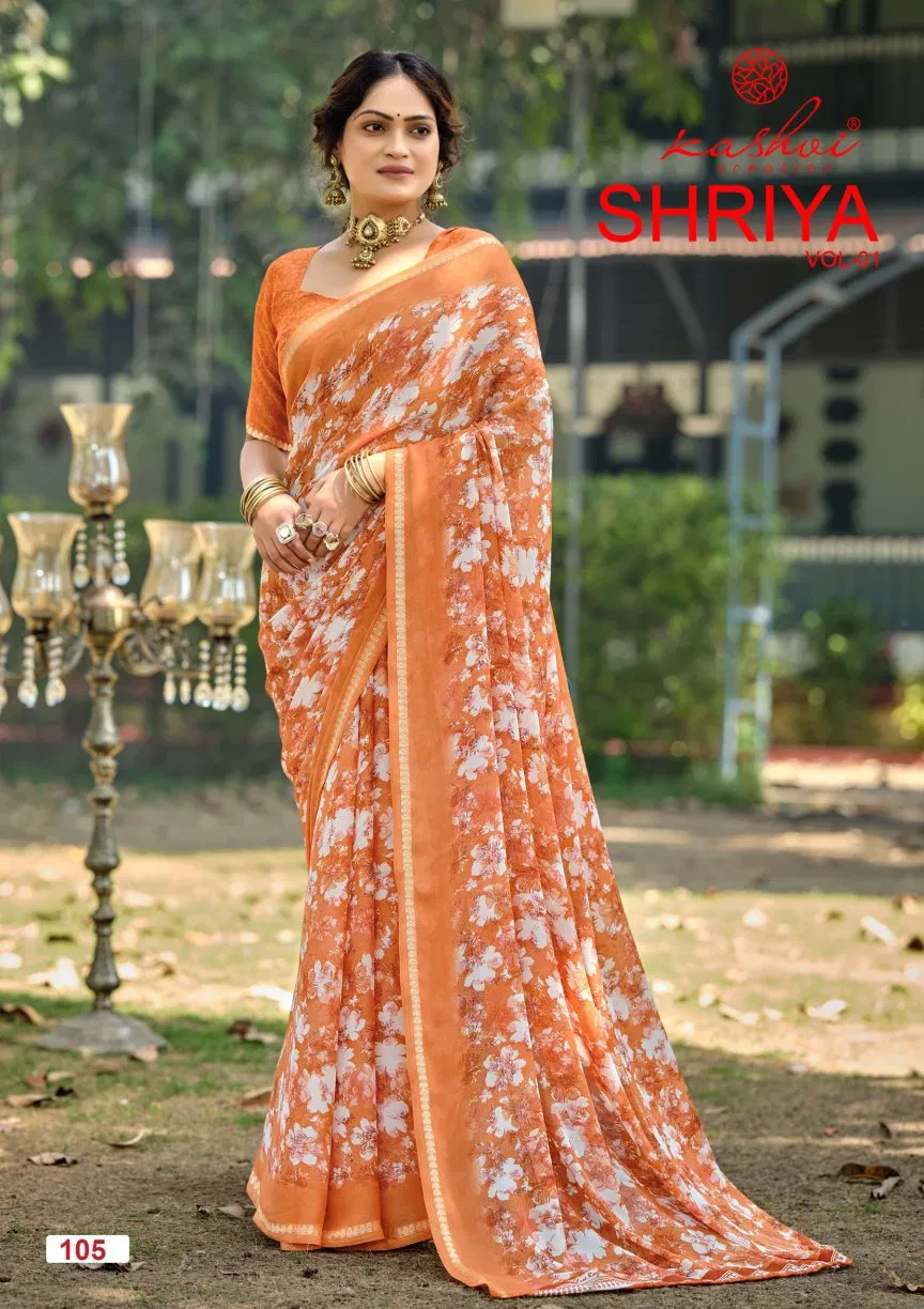 Kashvi Shriya Vol 01 Dull Moss Viscose Saree Collection - Image 4