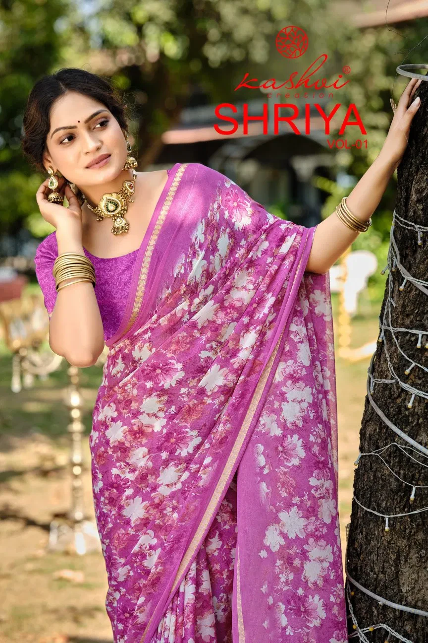 Kashvi Shriya Vol 01 Dull Moss Viscose Saree Collection - Image 8
