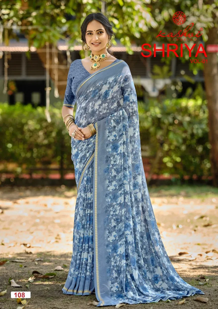 Kashvi Shriya Vol 01 Dull Moss Viscose Saree Collection - Image 9