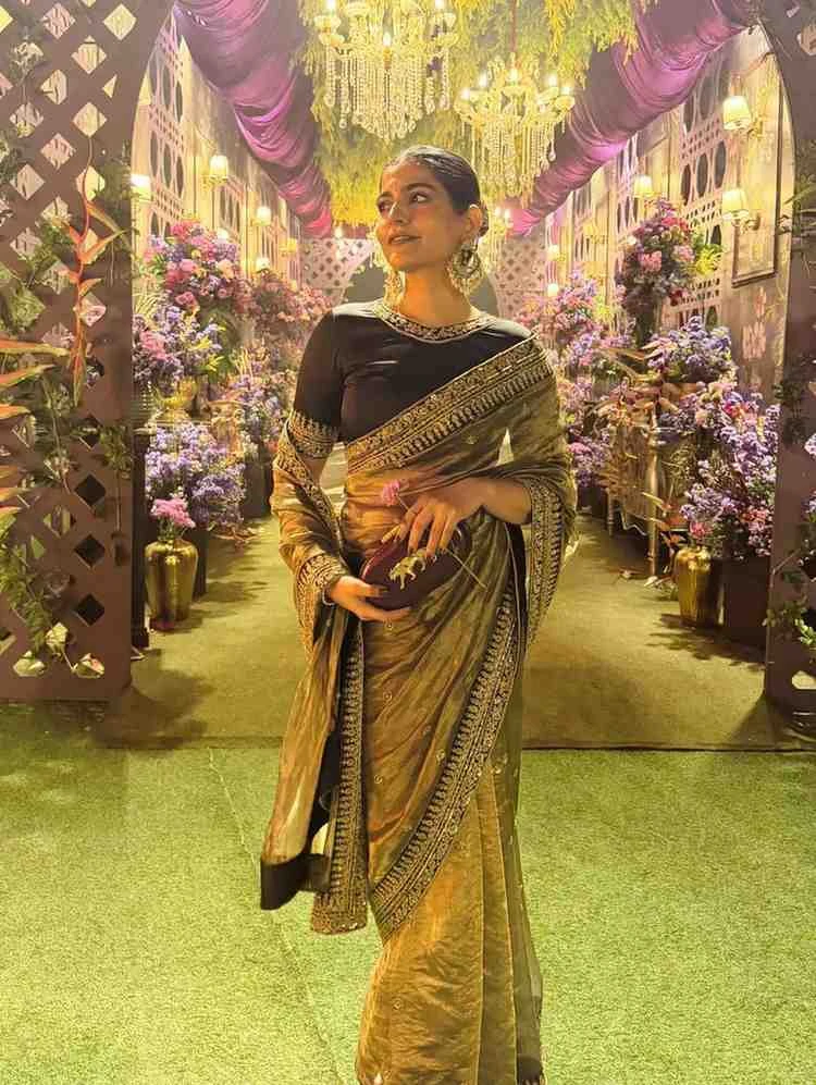 Kc 2092 Soft Twill Beautiful Sequence Embroidery Worked Designer Saree Collection - Image 5