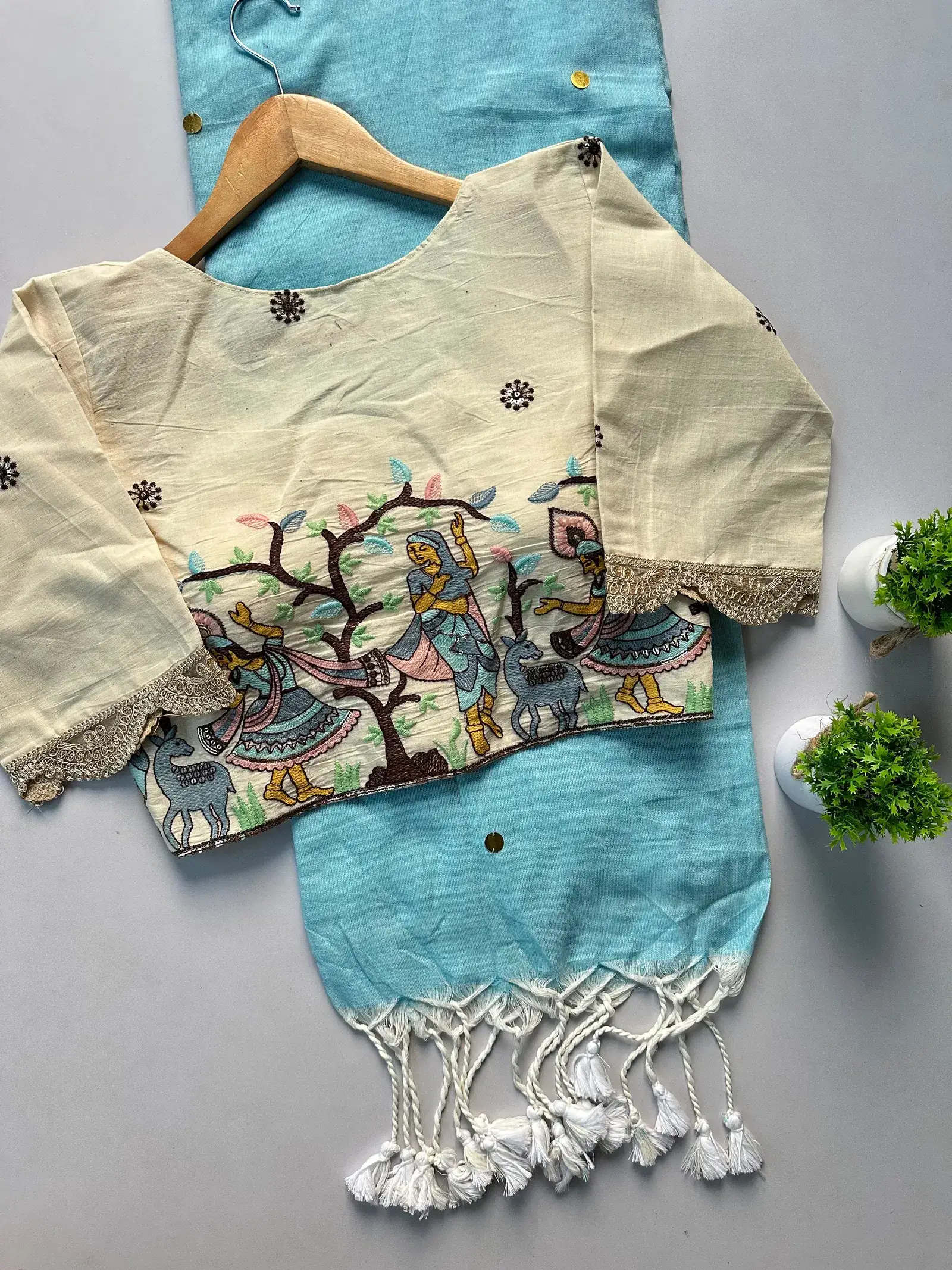 Khadi Lace Vol 2 Cotton with Sequence Work Saree Blouse Collection