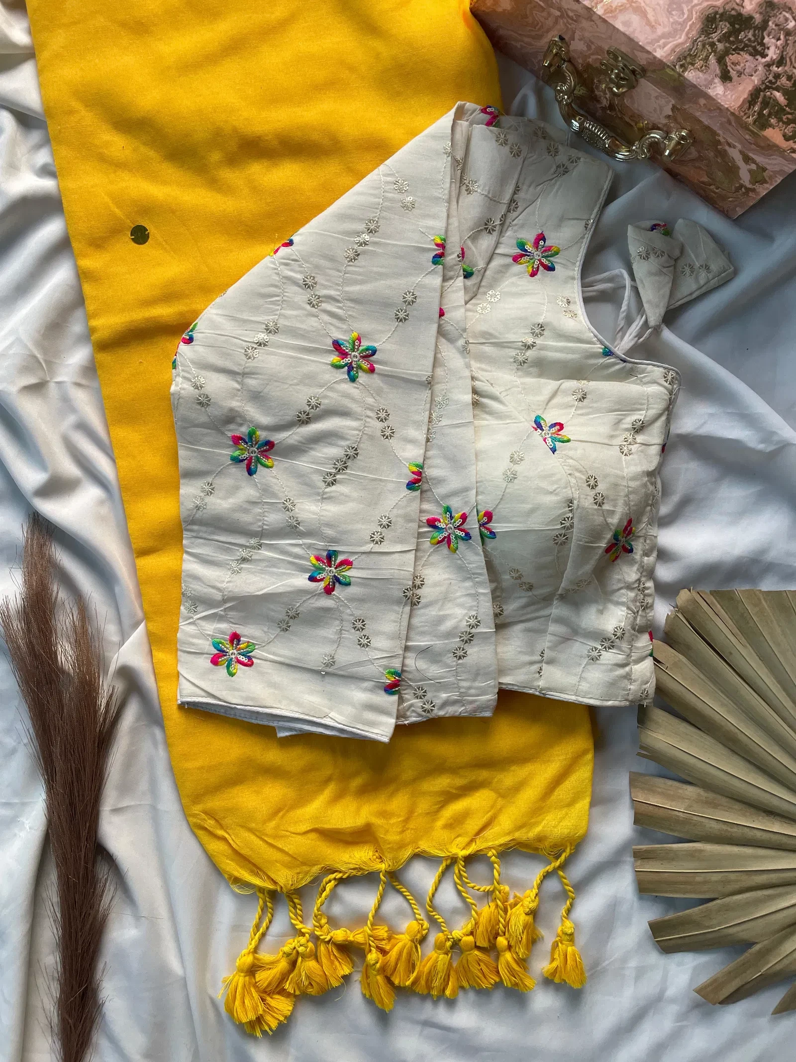 Khadi Vol 9 Cotton with Sequence Work Saree Blouse Collection - Image 10