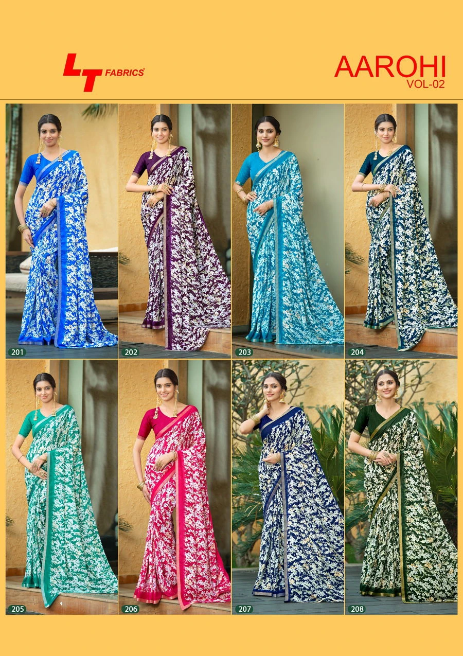 Lt Aarohi Vol 2 Dola Silk with Fancy Lace Worked Saree Collection - Image 10