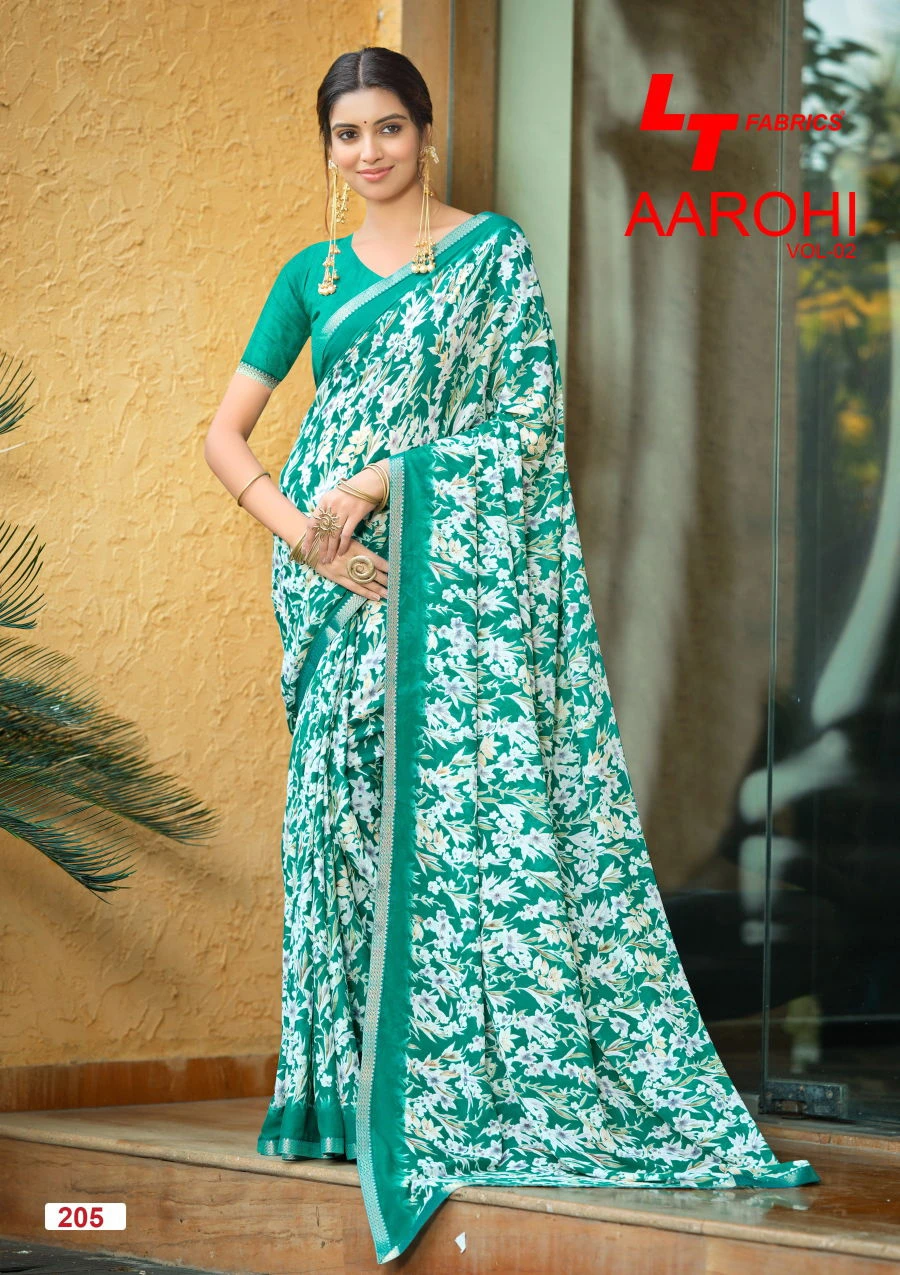 Lt Aarohi Vol 2 Dola Silk with Fancy Lace Worked Saree Collection - Image 6