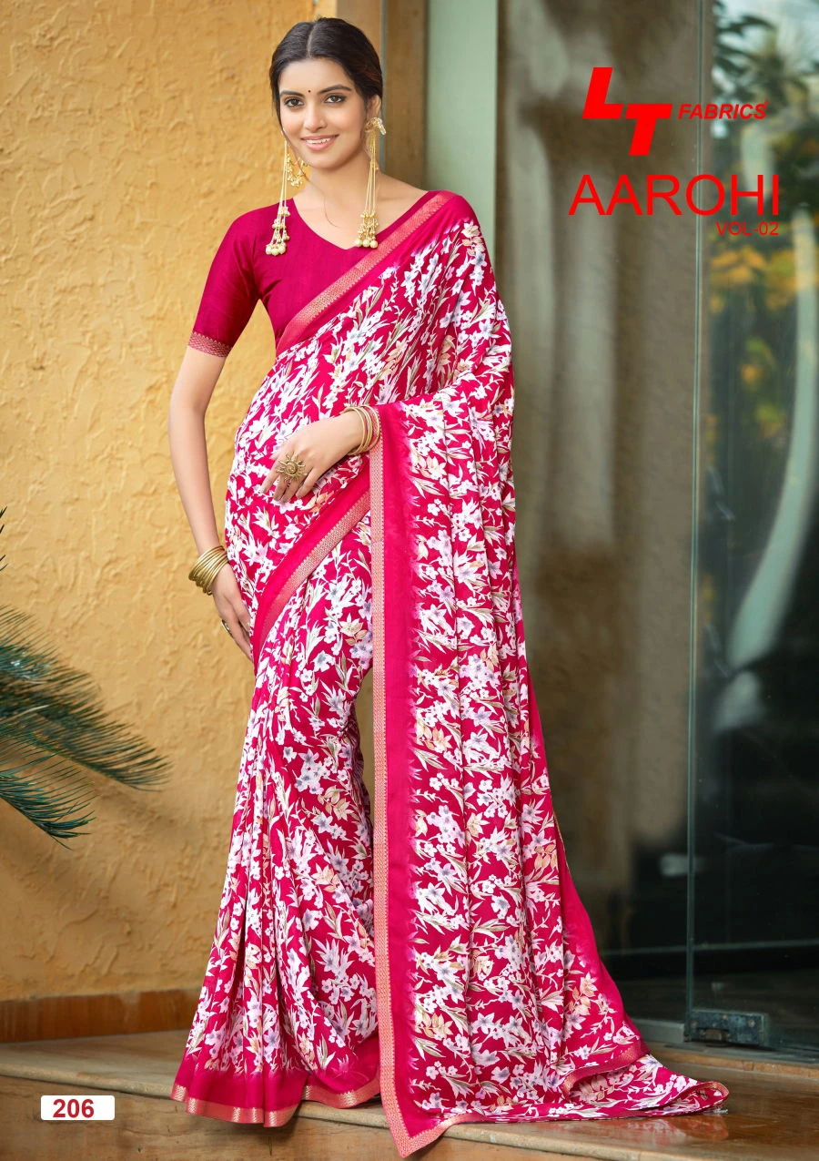 Lt Aarohi Vol 2 Dola Silk with Fancy Lace Worked Saree Collection - Image 7