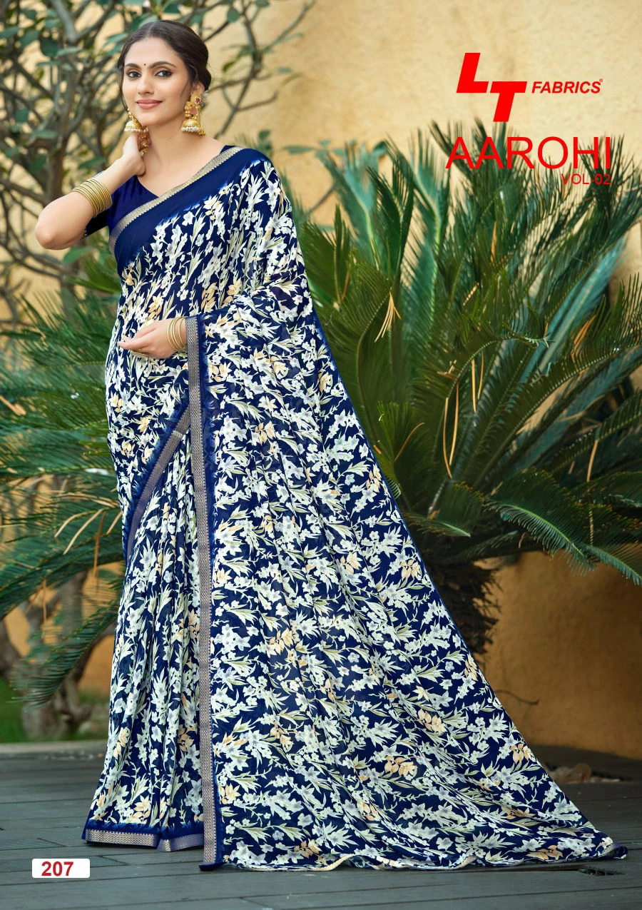 Lt Aarohi Vol 2 Dola Silk with Fancy Lace Worked Saree Collection - Image 8