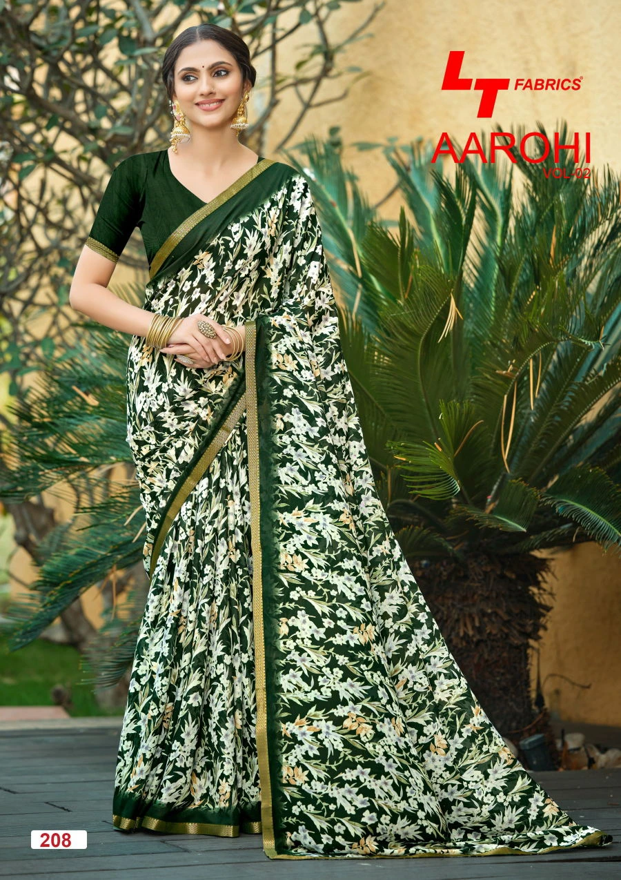 Lt Aarohi Vol 2 Dola Silk with Fancy Lace Worked Saree Collection - Image 9