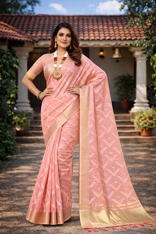 Mahek 216 Cotton Embroidery Worked Party Wear Saree Collection - Image 5