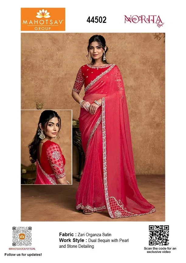Mahotsav Norita Seher 44500 Satin Designer Saree Collection - Image 10