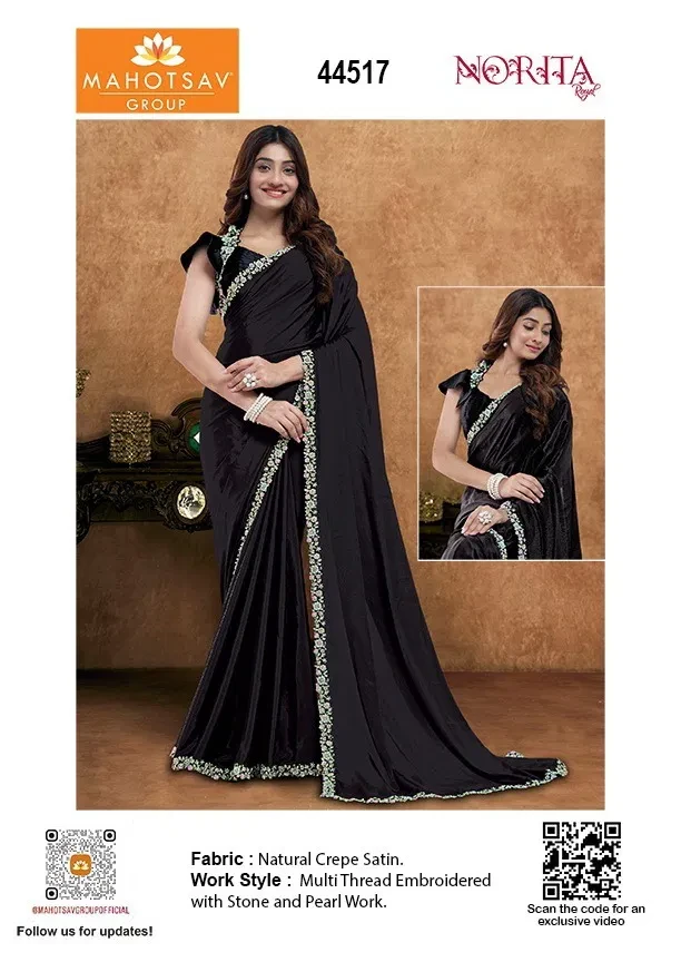 Mahotsav Norita Seher 44500 Satin Designer Saree Collection - Image 17