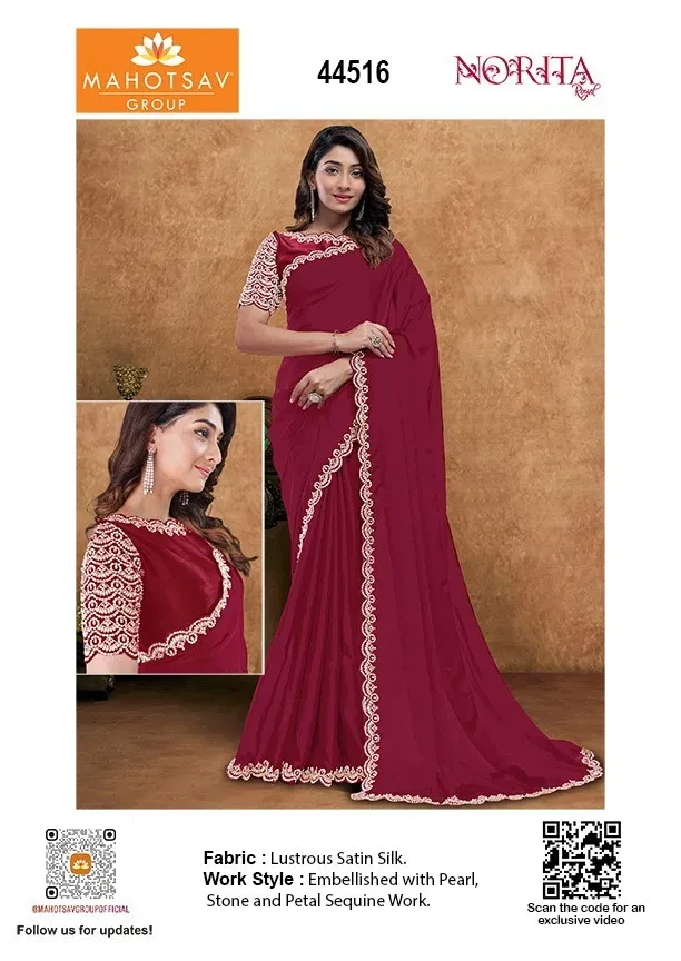 Mahotsav Norita Seher 44500 Satin Designer Saree Collection - Image 19