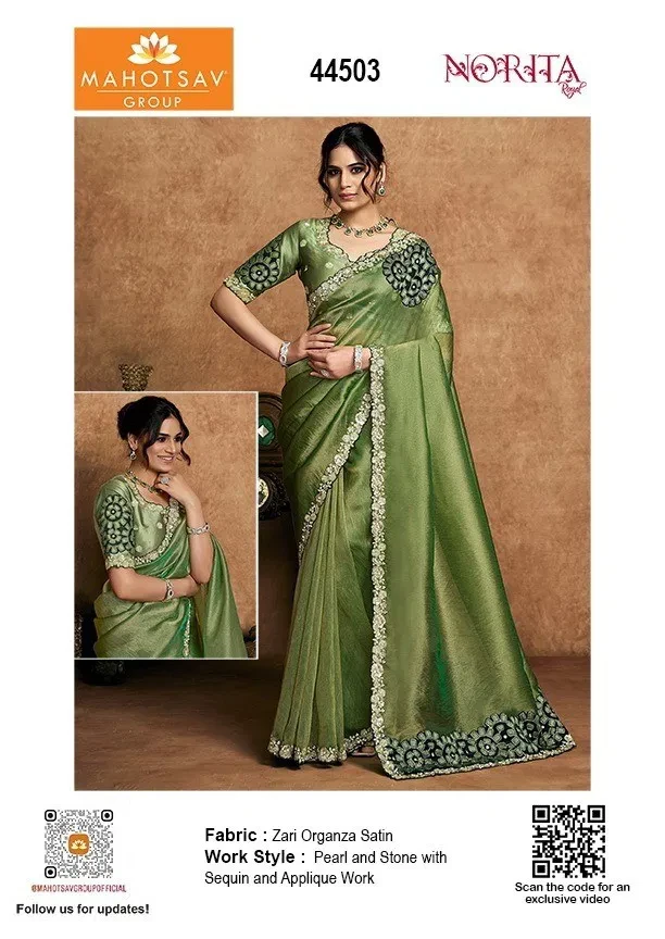 Mahotsav Norita Seher 44500 Satin Designer Saree Collection - Image 2