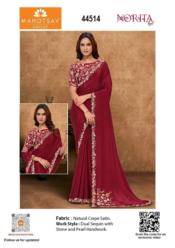 Mahotsav Norita Seher 44500 Satin Designer Saree Collection - Image 20