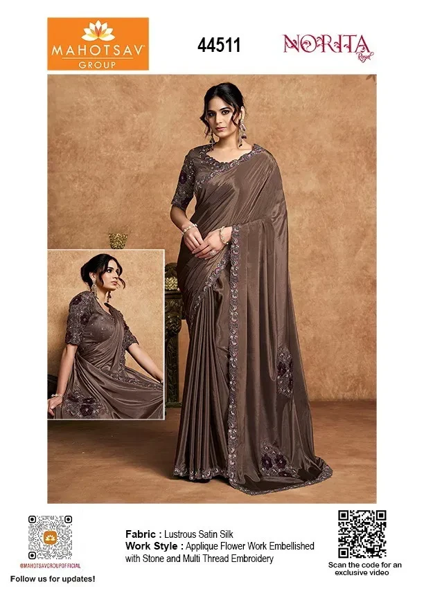Mahotsav Norita Seher 44500 Satin Designer Saree Collection - Image 21